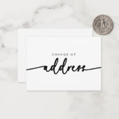 Moderne minimalistische wijziging van adresscript notitiekaartje (Voorkant / Achterkant in situ)