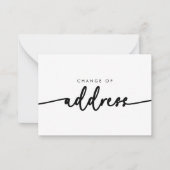 Moderne minimalistische wijziging van adresscript notitiekaartje (Voorkant)