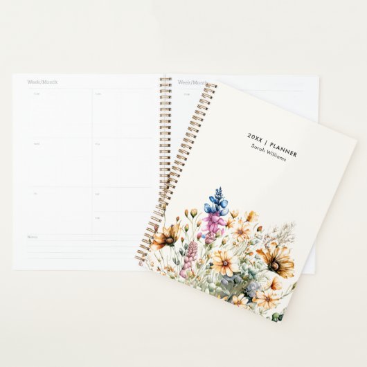 Moderne minimalistische Wildflower Floral geperson Planner (Display)