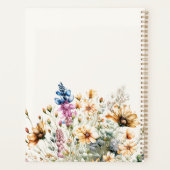 Moderne minimalistische Wildflower Floral geperson Planner (Achterkant)