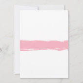 Moderne Minimalistische Wit Roze Brushstroke Sweet Kaart (Achterkant)