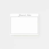 Moderne minimalistische wit zwart op maat post-it® notes (Voorkant)