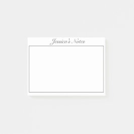 Moderne minimalistische wit zwart op maat post-it® notes