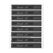 Moderne minimalistische wit zwart zoet 16 Verjaard (Vel)