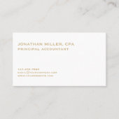 Moderne minimalistische witgouden Logo Visitekaartje (Voorkant)