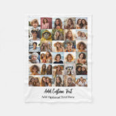 Moderne Minimalistische Witte 30 Foto Collage Fleece Deken (Voorkant)