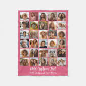 Moderne Minimalistische Witte 30 Foto Collage Fleece Deken (Voorkant)