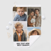 Moderne Minimalistische Witte 4 Foto Collage - Dik Golfhanddoek (Insitu)