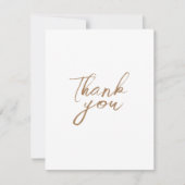 Moderne Minimalistische Witte Babyshower Bedankkaart (Voorkant)
