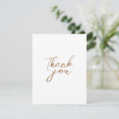 Moderne Minimalistische Witte Babyshower Bedankkaart (Staand voorkant)