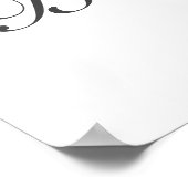 Moderne Minimalistische Witte Bat Mitzvah Fotoprop Poster (Hoek)