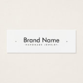 Moderne, minimalistische, witte bedaarkaart mini visitekaartjes (Voorkant)