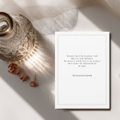 Moderne Minimalistische Witte Bloemige Bedankkaart