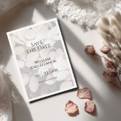 Moderne Minimalistische Witte Bloemige Save The Da Date