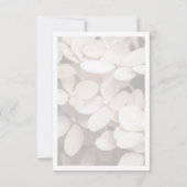 Moderne Minimalistische Witte Bloemige Save The Da Date (Achterkant)