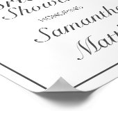 Moderne Minimalistische Witte Bruidsontvangstbord Poster (Hoek)