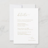 Moderne minimalistische witte bruiloft detail behu kaart (Voorkant)