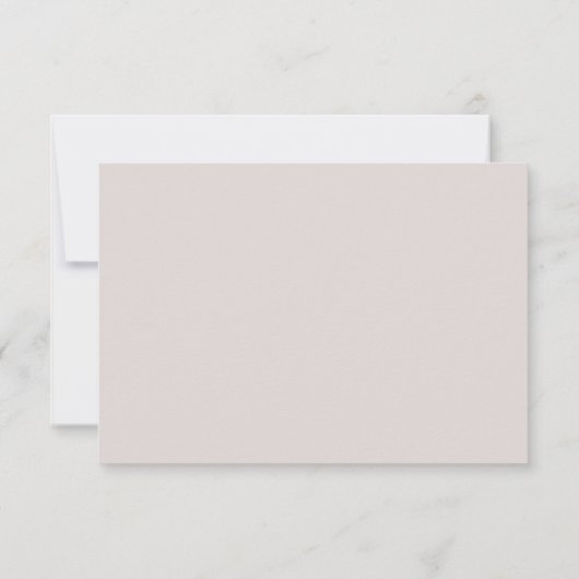 Moderne minimalistische witte bruiloft RSVP Kaart (Achterkant)