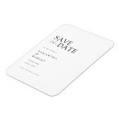 Moderne minimalistische witte bruiloft Save the Da Magneet (Linkerzijde)