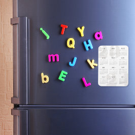 Moderne minimalistische witte en beige kalender 20 magneet