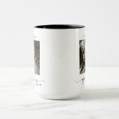 Moderne Minimalistische Witte Foto Script Mok (Midden)