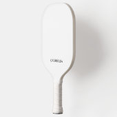Moderne minimalistische witte gepersonaliseerde na pickleball paddle (Links)