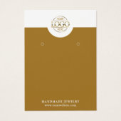 Moderne minimalistische witte gouden sieraden disp visitekaartje (Voorkant)