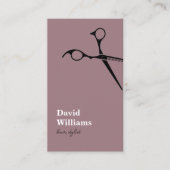 Moderne minimalistische witte haarlijst met Rozen Visitekaartje (Voorkant)