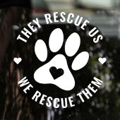 Moderne minimalistische witte huisdierenpoot we re raamsticker