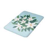 Moderne minimalistische witte jasmijn bloemen op b badmat (Gekanteld)