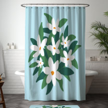 Moderne Minimalistische Witte Jasmine Bloem op Bla