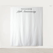 Moderne minimalistische witte Jubileum foto Wandkleed (Voorkant)