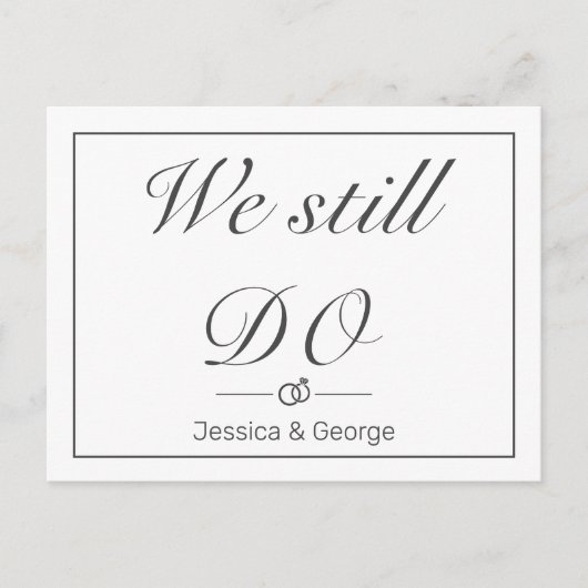 Moderne Minimalistische Witte Jubileum Uitnodiging (Voorkant)