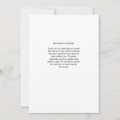 Moderne, minimalistische witte kaart met zwarte be (Achterkant)