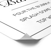 Moderne minimalistische witte Mimosa-balkbruiloft Poster (Hoek)