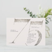 Moderne minimalistische witte partij 75e verjaarda kaart (Staand voorkant)