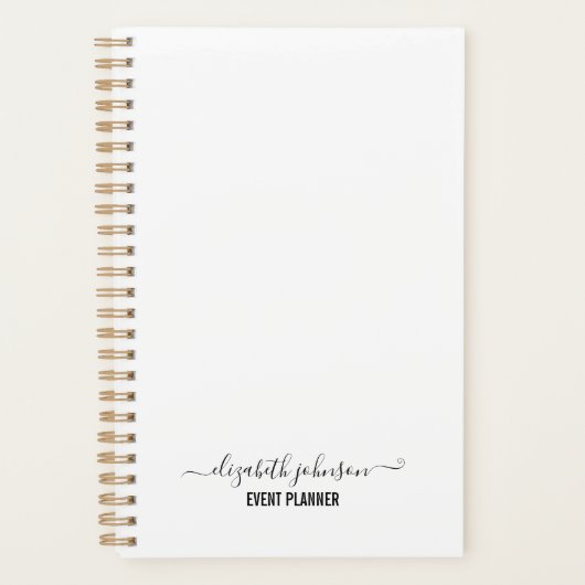 Moderne minimalistische witte planner (Voorkant)