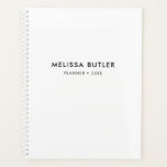 Moderne minimalistische witte planner<br><div class="desc">Eenvoudig en modern.</div>