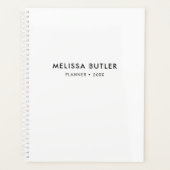 Moderne minimalistische witte planner (Voorkant)