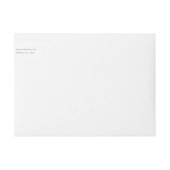 Moderne Minimalistische Witte Retouradres Wrap Aro (Voorkant)