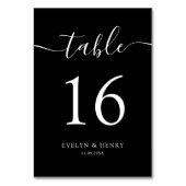 Moderne minimalistische witte script bruiloft kaart (Achterkant)