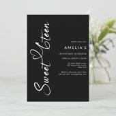 Moderne minimalistische witte scripttypografie Swe Kaart (Staand voorkant)