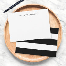 Moderne Minimalistische Witte Strepen & Aangepaste