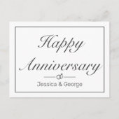 Moderne Minimalistische Witte Trouwdag Groet Aankondigingskaart (Voorkant)