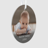 Moderne Minimalistische Witte Typografie Overlay 2 Ornament (voorkant)