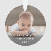 Moderne Minimalistische Witte Typografie Overlay 2 Ornament (voorkant)
