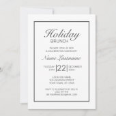 Moderne minimalistische witte vakantie brunch uitn kaart (Voorkant)