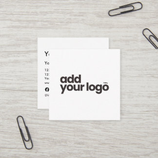 Moderne Minimalistische Witte Voeg Uw Logo Toe Vierkante Visitekaartje