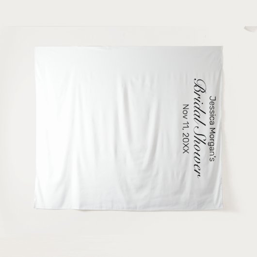 Moderne minimalistische witte Vrijgezellenfeest fo Wandkleed (Voorkant (horizontaal))