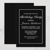 Moderne minimalistische witte zwarte aangepaste ve kaart (Voorkant / Achterkant)